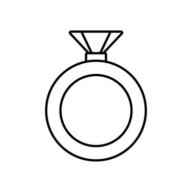 elmas yüzük izole simgesi
