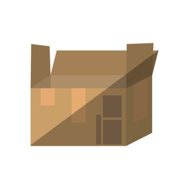 kutucuk kutusu izole edilmiş simge paketliyor