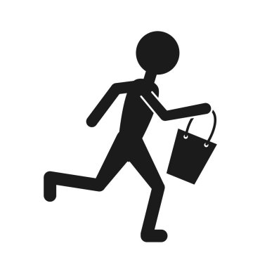 alışveriş sepeti ile insan figürü