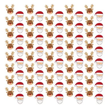 Merry christmas dekoratif desen simgeleri