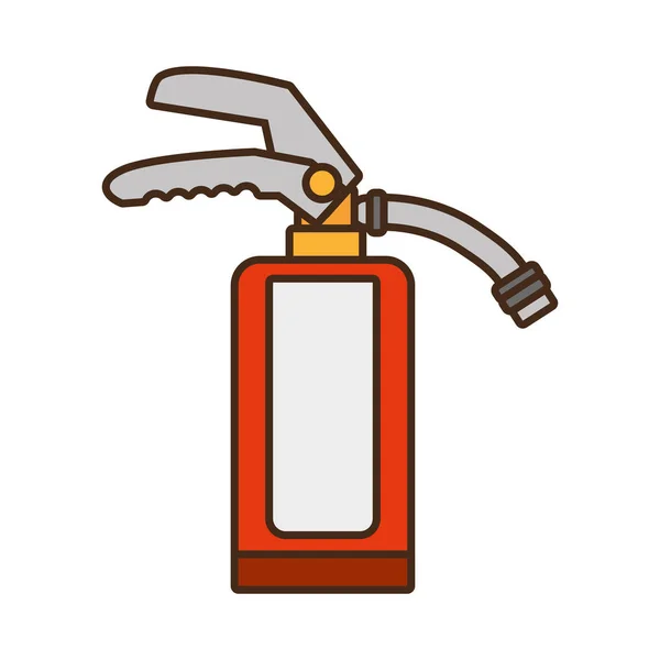Dibujos animados extintor de incendios seguridad seguridad diseño industrial — Vector de stock