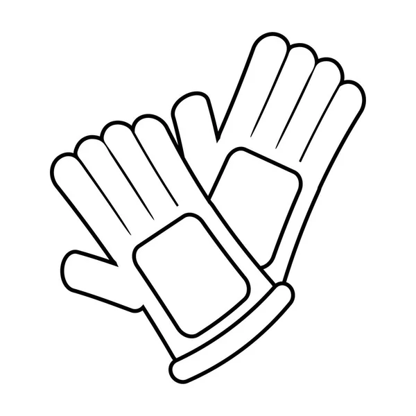 Anahat eldiven koruma sanayi işçisi — Stok Vektör