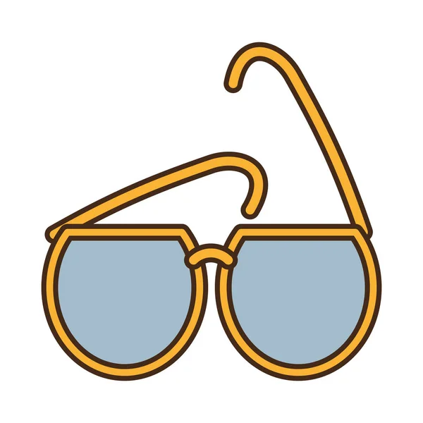 Gele zonnebril trendy strand zonnige — Stockvector