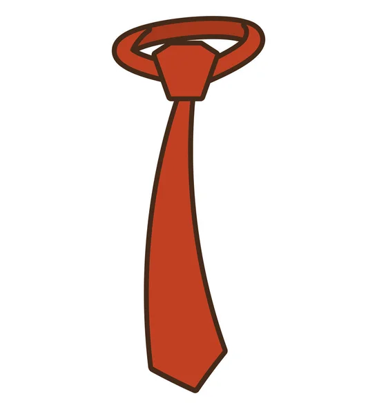 Cravate icône isolée élégante — Image vectorielle