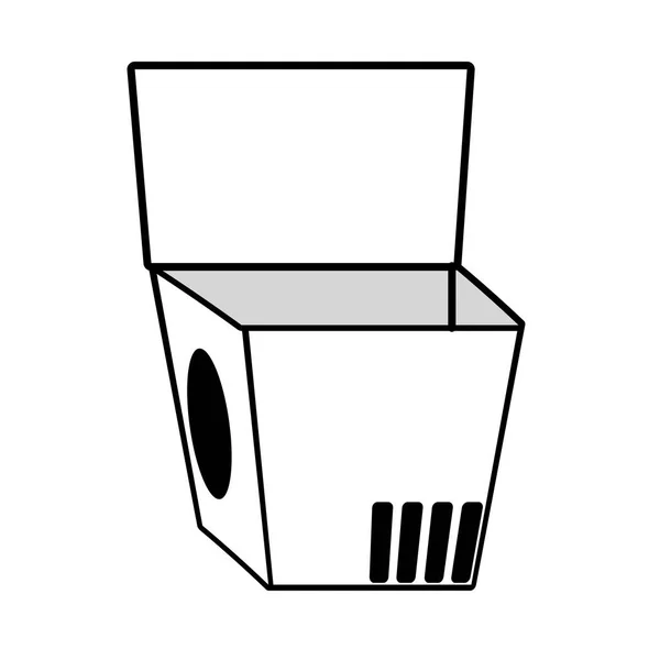 Scatola scatola imballaggio isolato icona — Vettoriale Stock