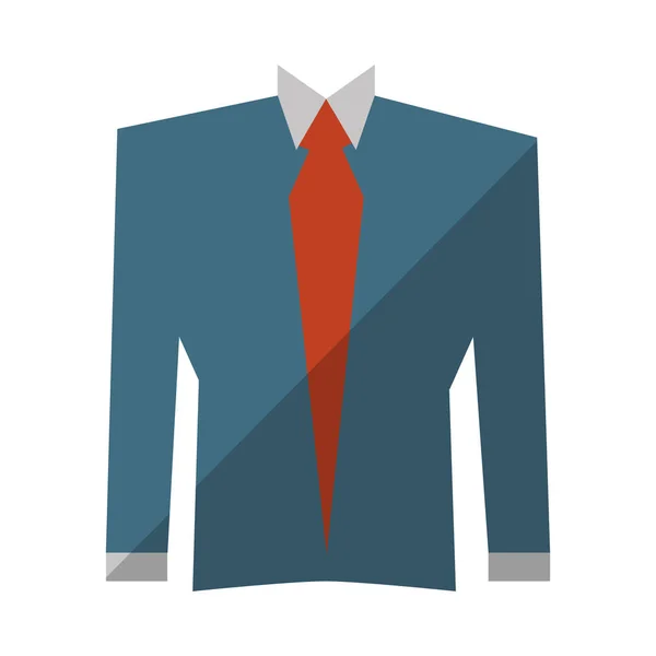 Traje elegante macho aislado icono — Vector de stock