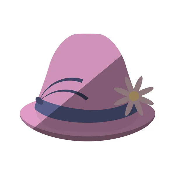 Female hat elegant isolated icon — Stock Vector