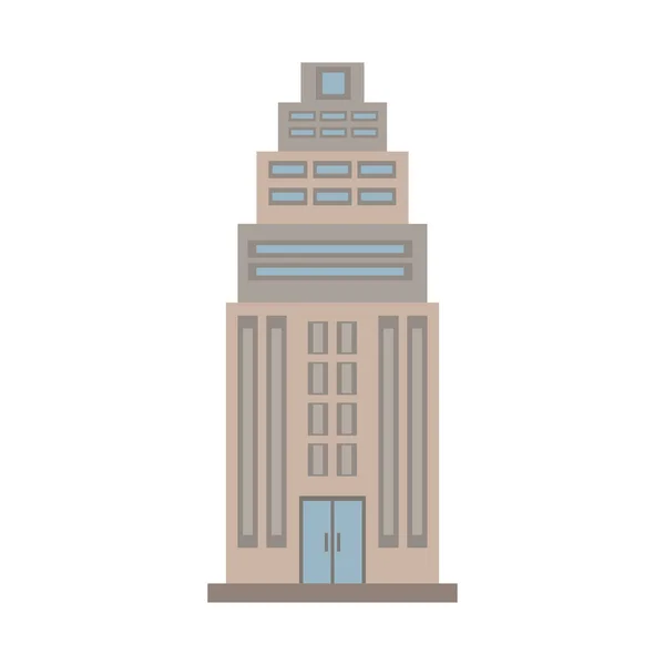 Grande icône de style de bâtiment — Image vectorielle