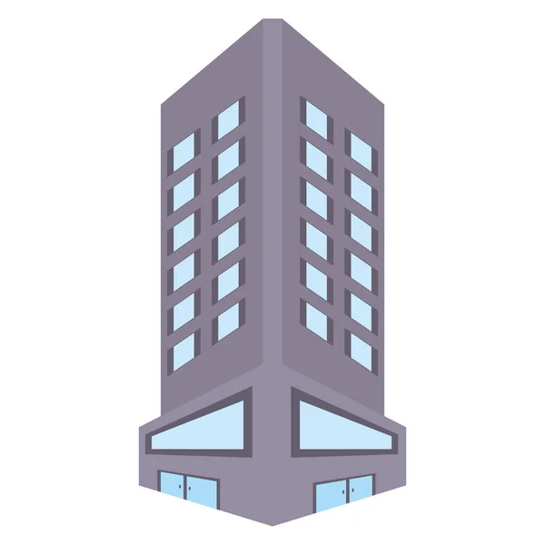 Ícone de estilo de edifício grande — Vetor de Stock