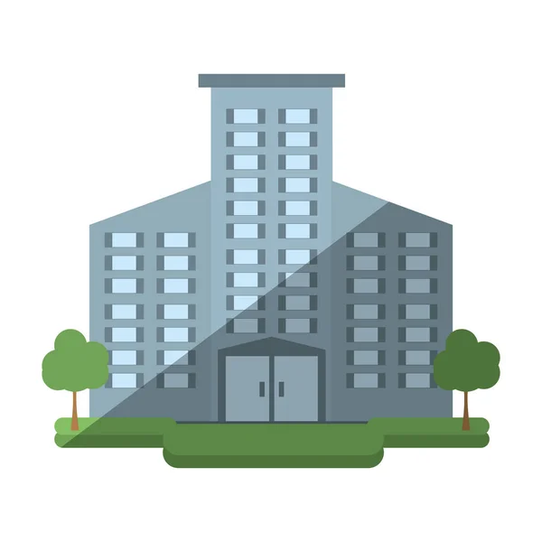 Icono de estilo de edificio grande — Vector de stock