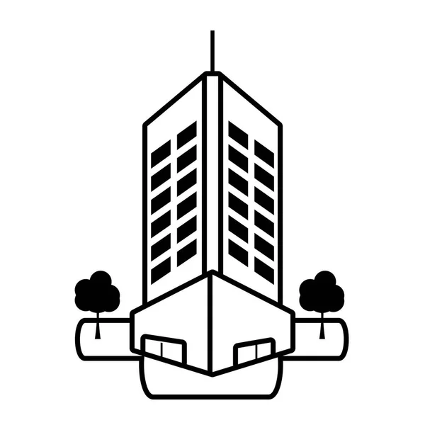 Big building style icon — Stock Vector