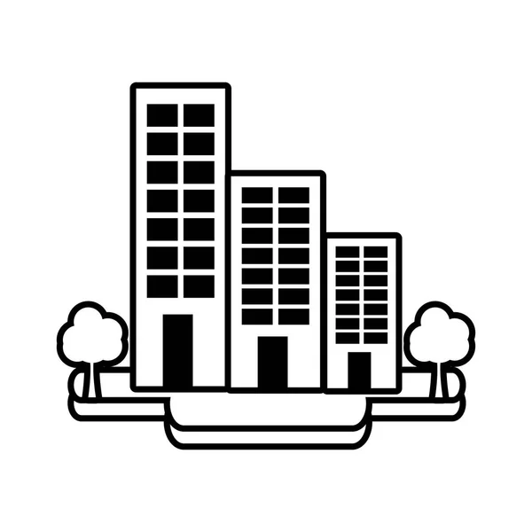 Icono de estilo de edificio grande — Vector de stock