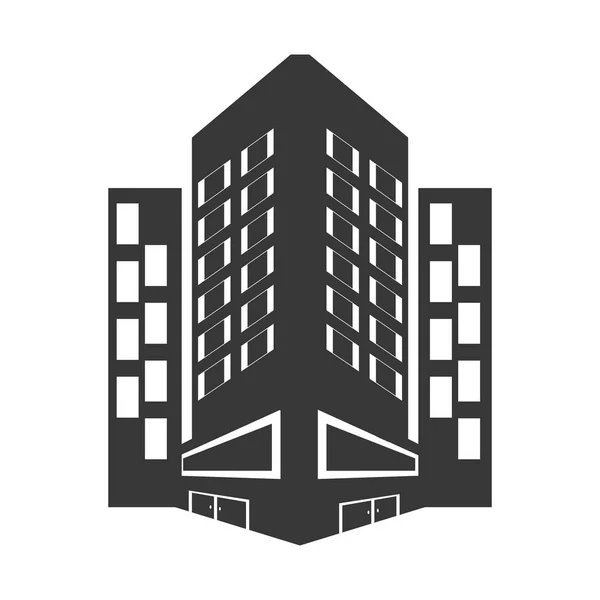 Big building style icon — Stock Vector