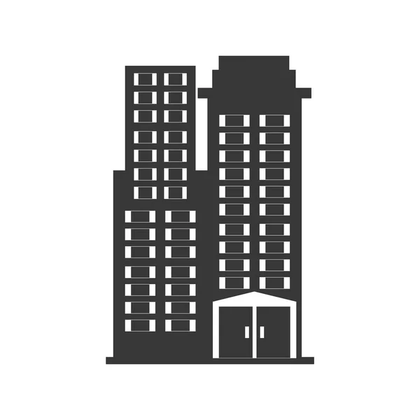 Big building style icon — Stock Vector