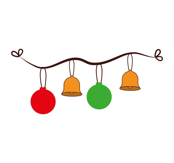 Feliz Natal decoração pendurado — Vetor de Stock