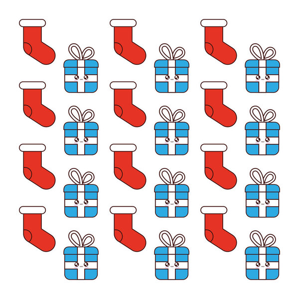 merry christmas decorative pattern icons