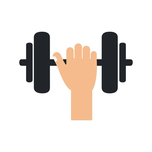 Gewichtheffen sportschool accesory pictogram — Stockvector