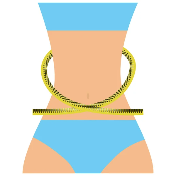 Icono de fitness corporal femenino — Vector de stock