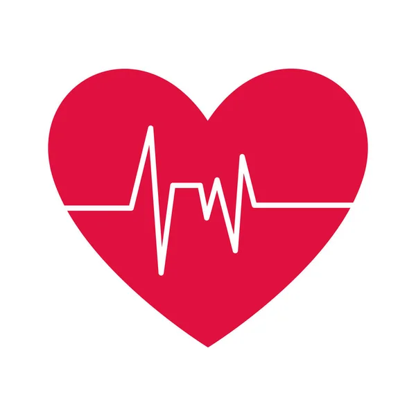 Sağlıklı kalp sembol izole simgesi — Stok Vektör