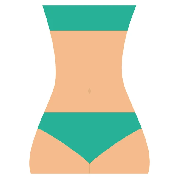 Female body fitness icon — Stock Vector