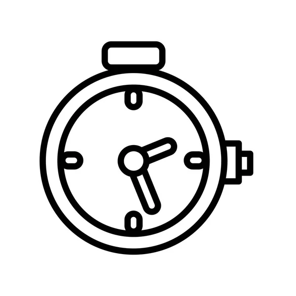 Chronometer horloge geïsoleerde pictogram — Stockvector