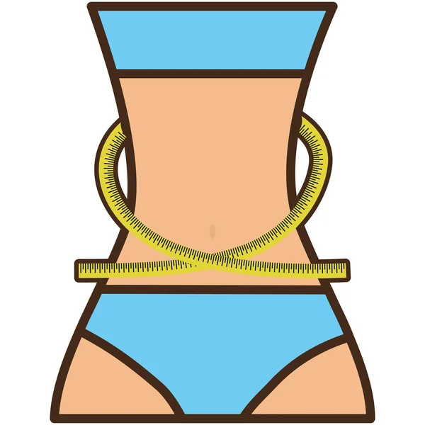 Icono de fitness corporal femenino — Vector de stock