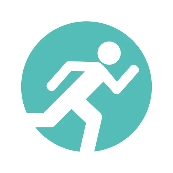 Silueta humana icono de ejercicio — Vector de stock