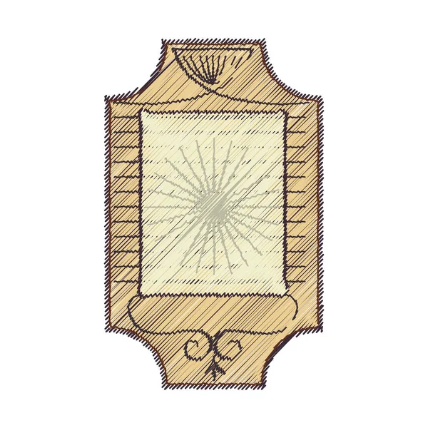 Elegante marco dibujo icono aislado — Vector de stock