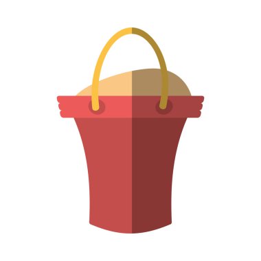 karikatür kum pembe kova beach gölge