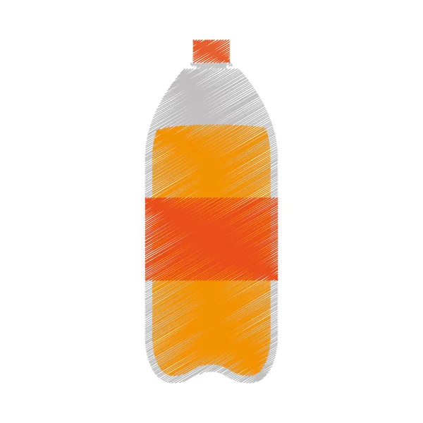 Plastic bottle orange juice icon — Stock Vector