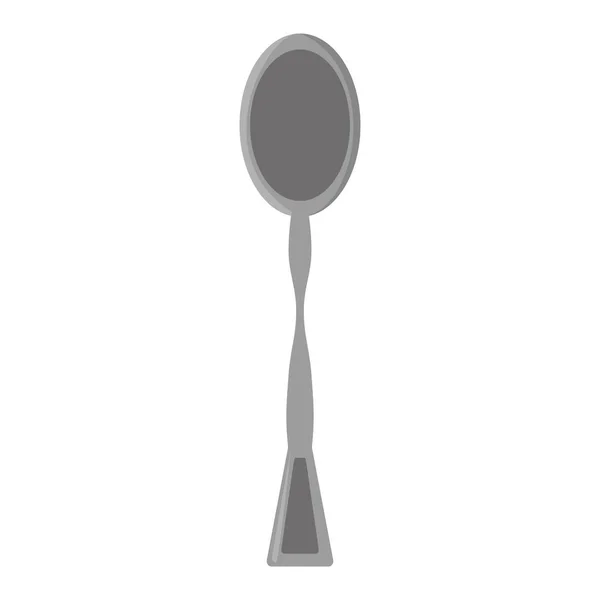 Cucchiaio in acciaio utensile icona della cucina — Vettoriale Stock