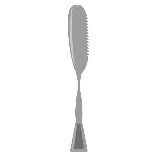 Couteau ustensile en acier argenté cuisine — Image vectorielle