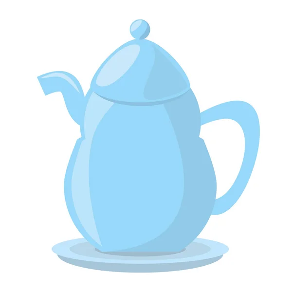 Káva čaj porcelán pot — Stockový vektor