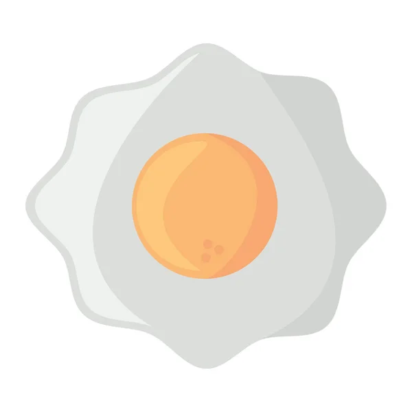 Huevo frito nutrición desayuno diseño sombra — Vector de stock