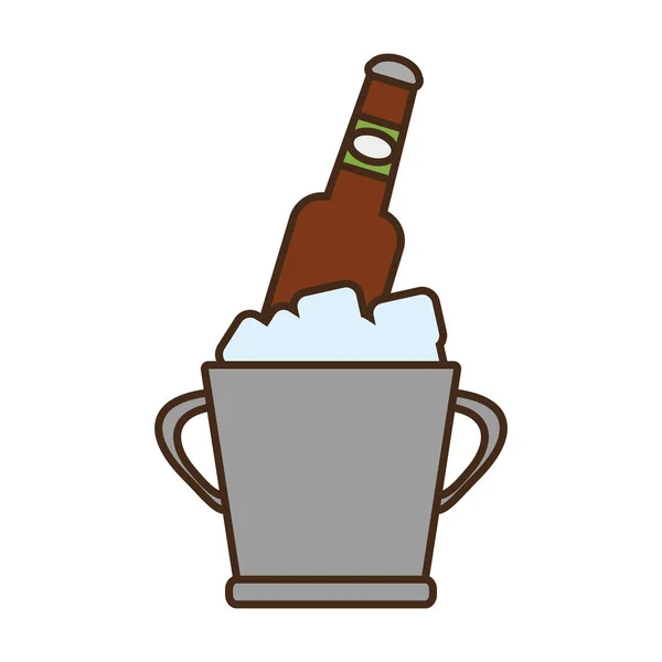 Cartoon emmer bieren koele ijs ontwerp — Stockvector
