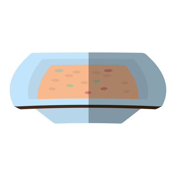 cartoon pot chicken food utensils shadow