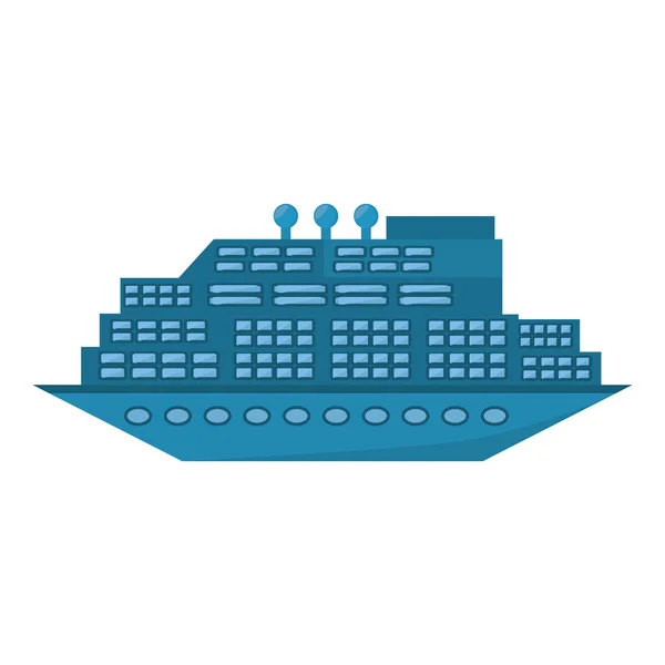 Transporte marítimo de cruzeiro azul — Vetor de Stock
