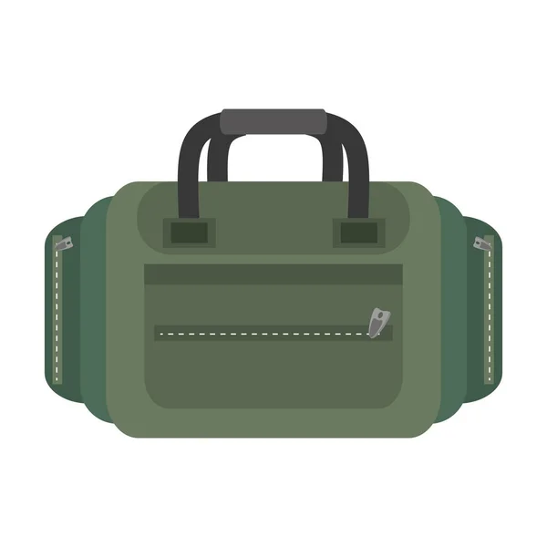 Packback travel bag tourist green — Stock Vector