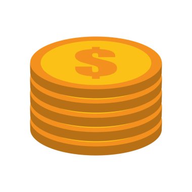 çizgi film altın sikke yığını Doları