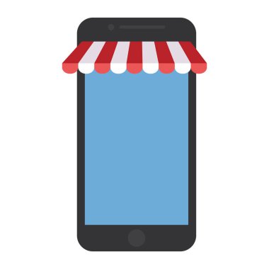 Smartphone alışveriş online mağaza grafiği