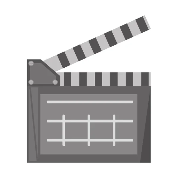 Película clapper icono de escena de pizarra — Vector de stock