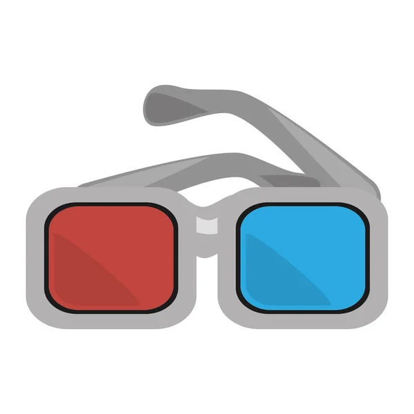 Glasses 3d movie cinema design — Stock Vector