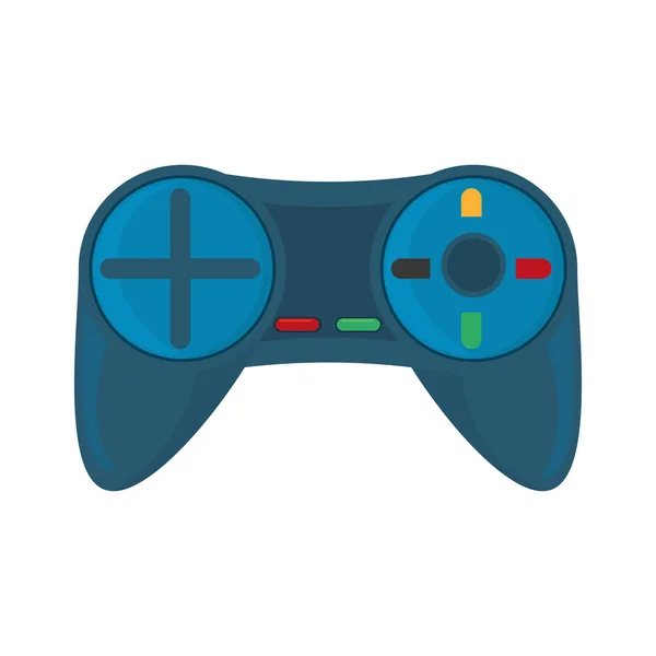 Bleu console de contrôle jeu fond blanc — Image vectorielle