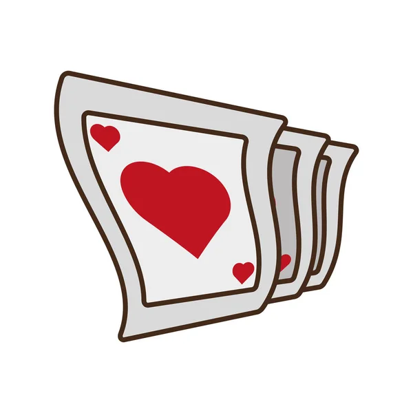 Cartoon Pocker Spielkarten-Zauberer — Stockvektor