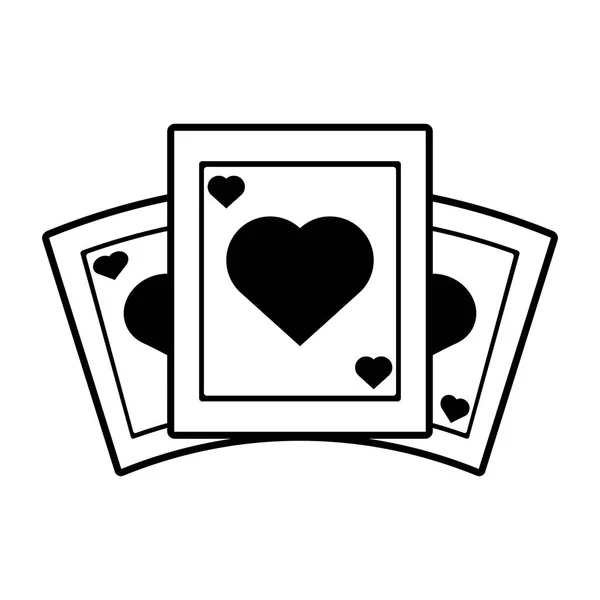 Poker jogo de cartas esboço do jogo — Vetor de Stock