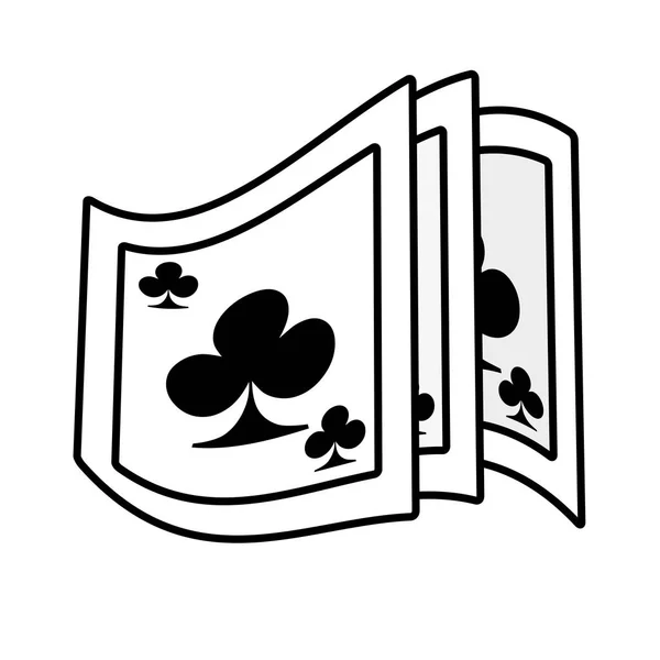 Poker-Spielkarten-Zauberer skizzieren — Stockvektor