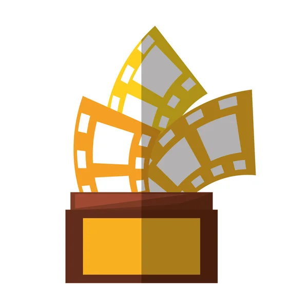 Trophy film awards shadow — Stock Vector