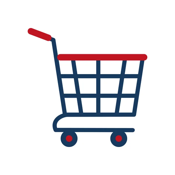 Shopping cart online delivery market — Stock Vector