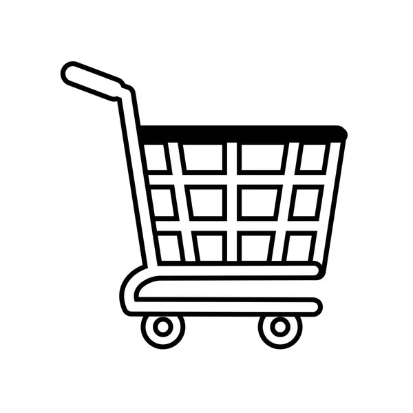 Carrito de compras diseño de compra en línea esquema — Archivo Imágenes Vectoriales