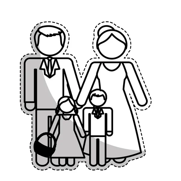 Image icône familiale traditionnelle — Image vectorielle